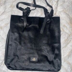 UGG Black Genuine Cow Hide Leather Tote Bag